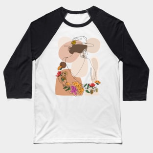 Beautiful Woman in a garden Baseball T-Shirt